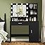 Black 1 Drawer and Cabinet