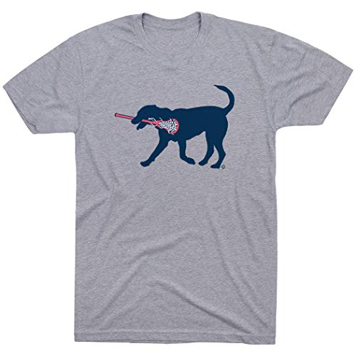 LuLa The LAX Dog (Blue) T-Shirt | Girls Lacrosse Tees by ChalkTalk Sports | Multiple Colors | Youth and Adult Sizes