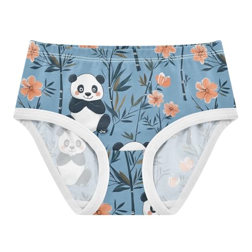Wusikd Cute Panda Girls' Underwear Cotton Leaves Girls Briefs Soft Toddler Underwear 2T