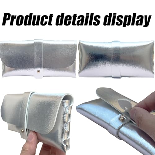 Image of Glasses storage bag Travel sunglasses myopia glasses storage bag Fashion leather storage bag