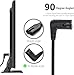 2 M Ersatz Samsung TV Netzkabel für Samsung Fernseher 24", 32", 40", 43", 48", 49", 50", 55", 60", 65", 75", UN40,UN43, UN48, 90 Grad Winkelkabel, 18 AWG, 2 polig auf L förmiges C7-Netzkabel Ladekabel