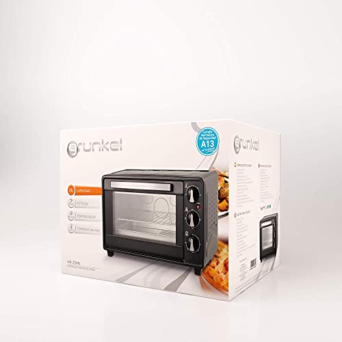 Grunkel elektrische multifunctionele tafeloven 23 liter in zilver met 1600 watt vermogen, ideaal voor pizza en brood, model HR-23HN (zwart) - Image 8