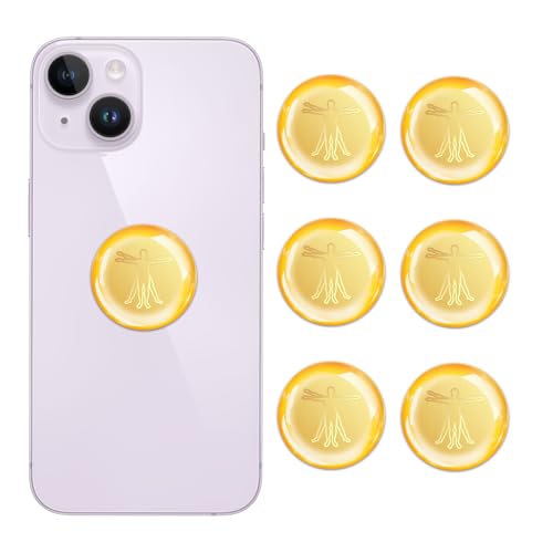 Image of Protection Cell Phone Stickers 99% Effective Protector Cell & Smart Phones, Laptops, Tablets, TV, Monitors - All Devices 6 Pcs, JF-05, Gold-Body