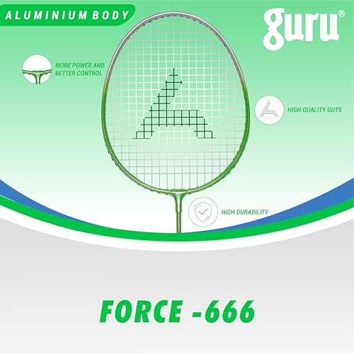 Image of GURU Force-666 Badminton Racket Pack of 1 for Men, Women Boys & Girls with Cover