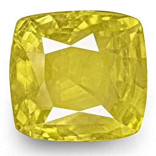 Saphir jaune naturel Pukhraj 9,42 carats pour bague de fiançailles haut de gamme
