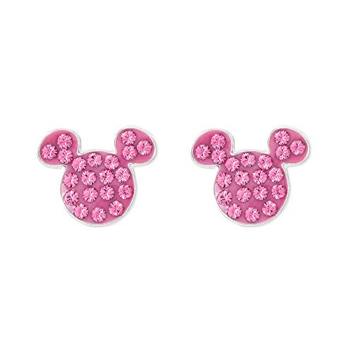 Preisvergleich Produktbild Disney Mickey Mouse Sterling Silver Crystal October Birthstone Stud Earrings