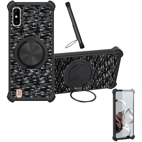 �Ή� Wiko Y81 �P�[�X Phone Case [1�� 9H+�d�x���� �K���X�t�B����][360°��]���X�^���h�A�}�O�l�b�g��]CX-11-HEI