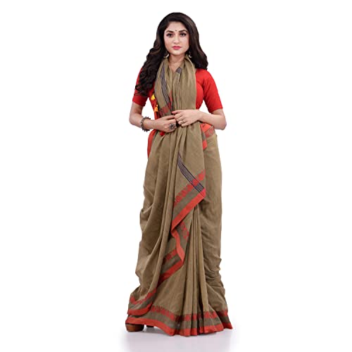Image of dB DESH BIDESH Women`s cotton saree for woman handloom cotton georgette silk party, wear latest, loveria new, collection farewell soft mulmul linen cotton sarees for women with unstitched blouse