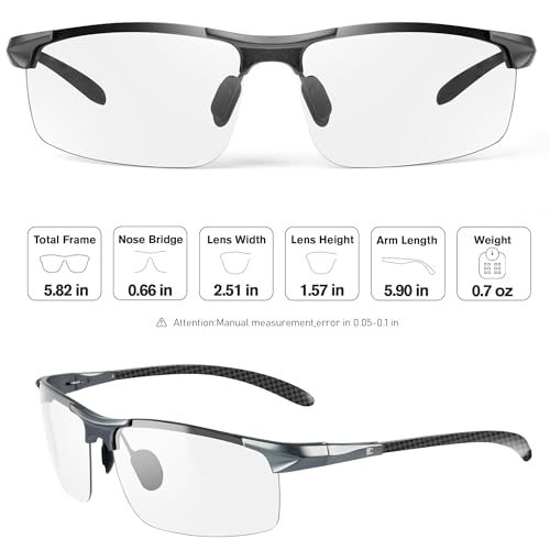 Image of BIRCEN Carbon-Fiber Polarized Sunglasses for Men: 0.74 oz & UV Protection