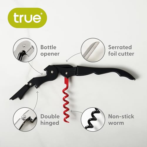 image for True Truetap Double Hinged Waiters Corkscrew Bottle Opener with Foil C