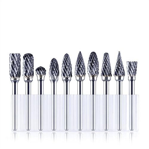 Set de 10 fresas rotativas de carburo de tungsteno 3x6 mm