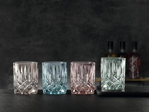 Image of Nachtmann Noblesse Collection 4 inch Whiskey Tumbler, Made of Fine Crystal Glass, Glass for Bourbon, Whiskey, & Other Beverages, 10.4-Ounces, Dishwasher Safe, Set of 2 (Mint)