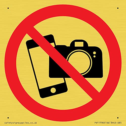 Señal P932 para evitar fotos y grabaciones no autorizadas en zonas privadas S85