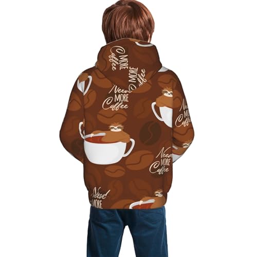 Space Dino Cartoon Black Kid Hoodies Boys Sweatshirts Girls Pullover with Pocket4