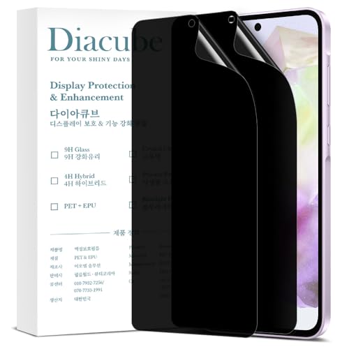 Film anti-espion Galaxy A35 PET 6H Lot de 2 avec guide d'alignement
