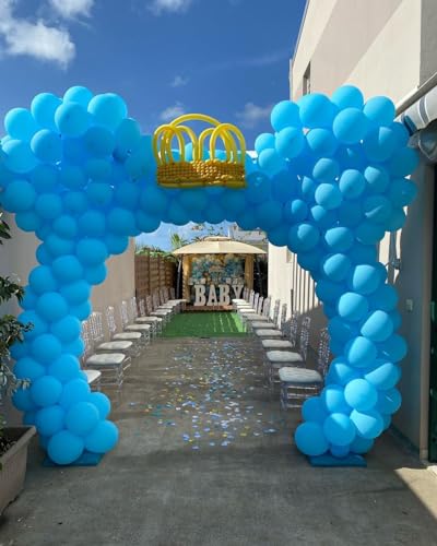 Image of KBZVNAF Blue Latex Party Balloons 50 Pack 12 inch | Light Blue Helium Matte Balloons for Birthday Wedding Baby Shower Gender Reveal Party Decorations