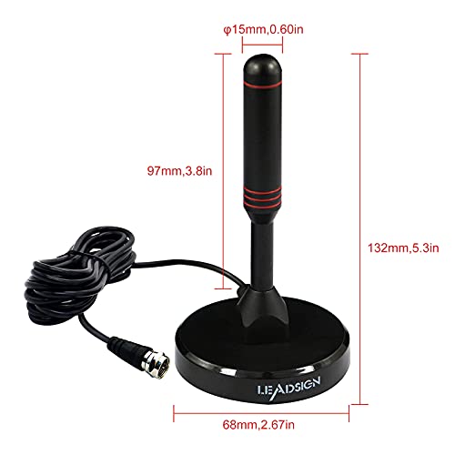 image for LEADSIGN Digital TV Antenna for ATSC Tuner-Portable Indoor HD TV Anten