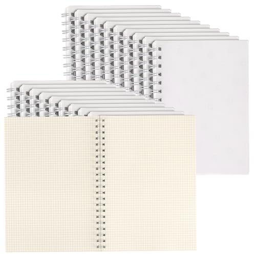Cahier à spirale A5 quadrillé 80g avec couverture transparente pour des écrits impeccables