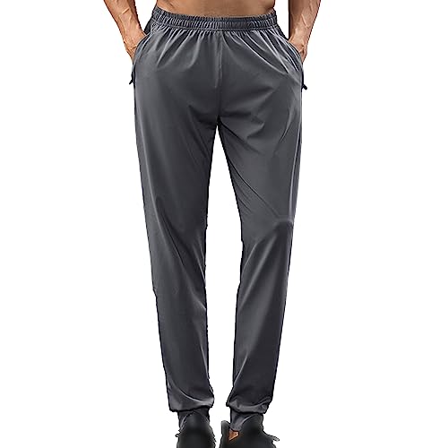 Pantalon de jogging pour homme avec poches zippées coupe droite noir