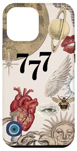 Aesthetic Celestial Sun Moon Star Spiritual Angel Number 777 Case for iPhone 12 Pro Max