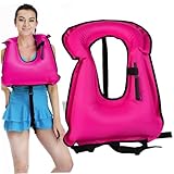 Uanqfegy Chaleco Salvavidas Inflable para Adultos de Gran flotabilidad, Rosas