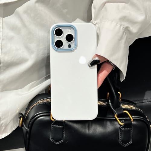 Coque iPhone 15 Plus antichoc blanche brillante et luxueuse pour une protection au quotidien