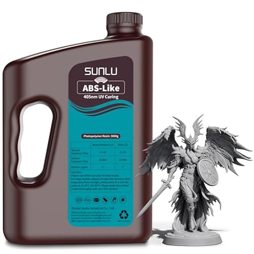 SUNLU 3KG Upgrade Resina ABS-Like, resina para impresora 3D impresoras 3D LCD/DLP/SLA de resina de curado UV de 405nm, resina de impresora 3D de alta compatibilidad,3000g gris | Ya disponible en tu tienda friki favorita! En mundofriki.es!