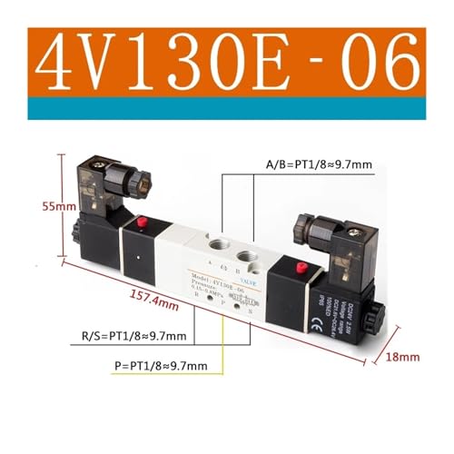 Électrovanne électrique pneumatique 4V410-15 à commande magnétique 24V - 3