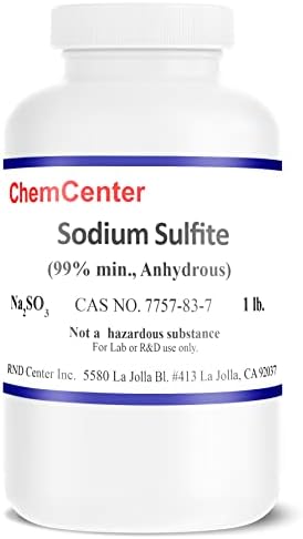 Sodium Sulfite, 99% min, Anhydrous, 1 lb.