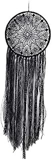 Shiwaki Black tassel dreamcatcher dream catcher home decoration for Bedroom, tent,Sitting room,Balcony,Party.(Round)