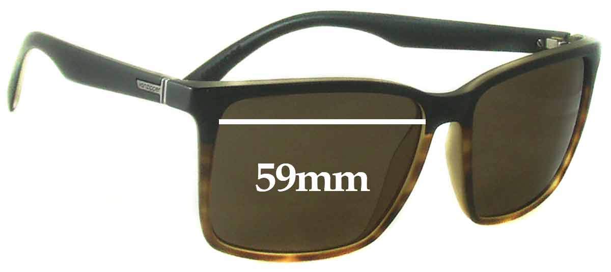 Sunglass Fix Replacement Sunglass Lenses Compatible for Von Zipper Lesmore 59mm (Non-Polarized SFx Edge Blue Blocker Clear Hardcoat Pair)