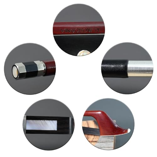 Brazilwood French Style Double Bass Bow 1/2 Size Well-handmade Deep and Powerful Sound