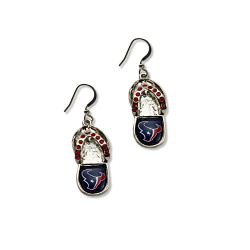 NFL Houston Texans Crystal Flip Flop Earrings