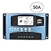 Aramox MPPT 12V 24V ABS Panneau de contrôleur de charge solaire Régulateur LED Contrôleur d'affichage LCD double USB (50A)