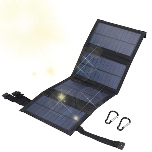 Panneau Solaire Pliable USB 20W, Chargeur Solaire Portable Panneau Solaire 5V USB pour Smartphone, Tablette, Ordinateur Portable, Appareil Photo Chargeur...