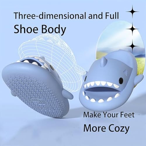 Shark Slides Kids, Boys Girl Cloud Shark Slides, Non-Slip Open Toe Thick Sole Beach Pool Shoes Shower Shoes4