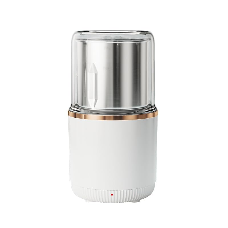 Macinacaffè Elettrico 74 Ml, Macinacaffè in Acciaio Inox 150w 23000 Giri/min, Mini Macinino per caffè, Spezie, Semi E Noci con Pulsante A Pressione, Bicchiere Rimovibile E Basso Rumore