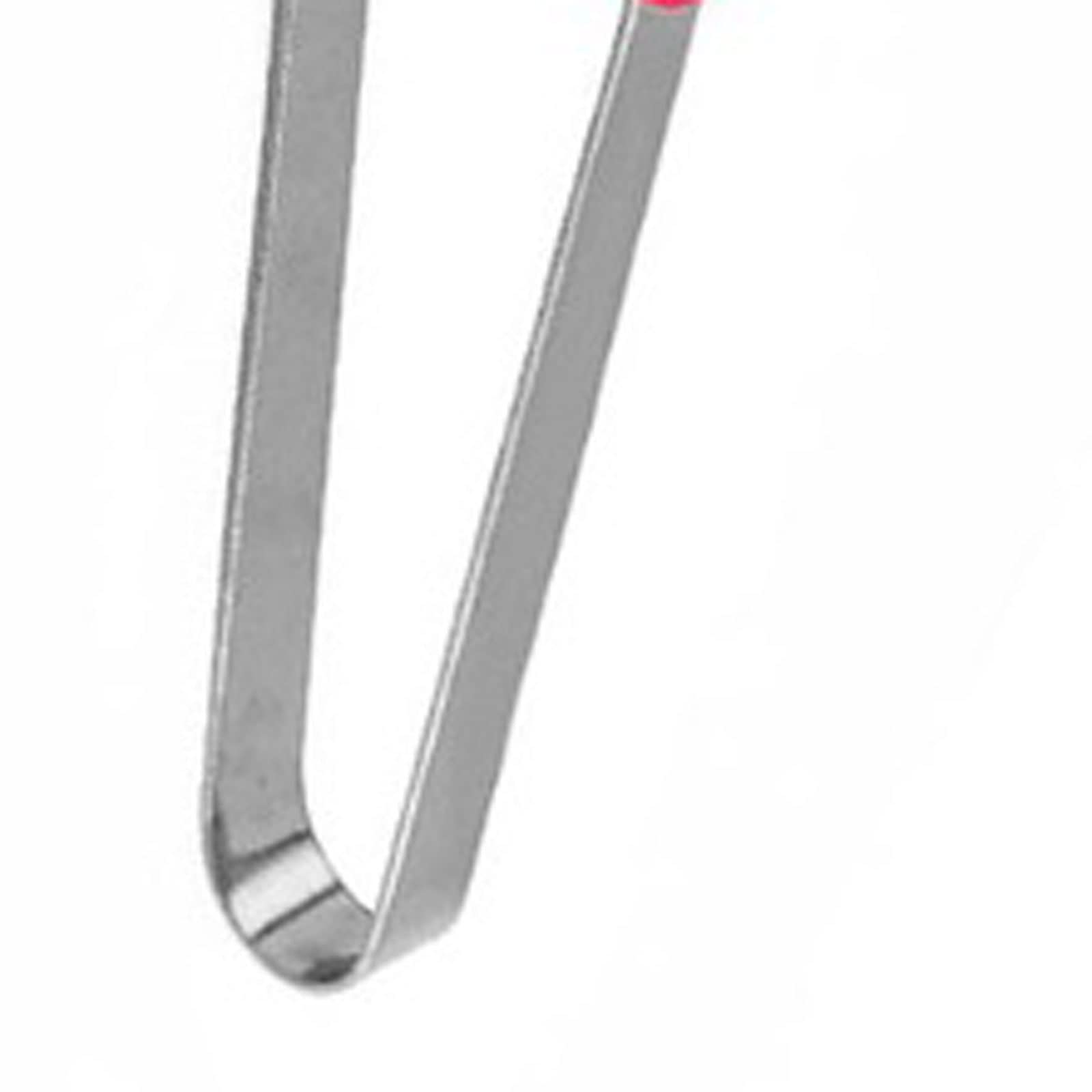 Küchenzange, Edelstahl-Silikon-Küchen-Grill-Eiszange, Rot, 12,5 x 3 cm