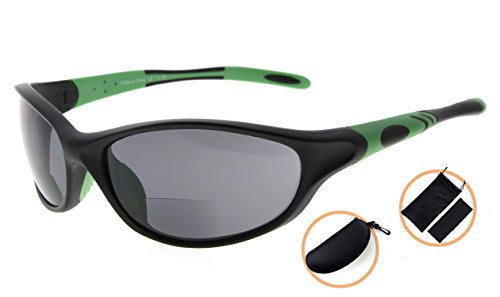 Image of Eyekepper Bifocal Sunglasses for Women Men, Rectangular Frame | Outdoor Sports Bifocal Reading Sunglass, with Readers Built in, Mens Tinted Sun Reader Bifocals, Ladies Cheater,Wrap Half Rim