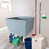 JS Jackson Supplies Tehila Grey Wall-Mounted Utility Sink Tub Kit, Wall-Mounted Utility Tub with Wall Bracket, Floating Utility Sink for Laundry Room, Garage, Workshop, and More #3