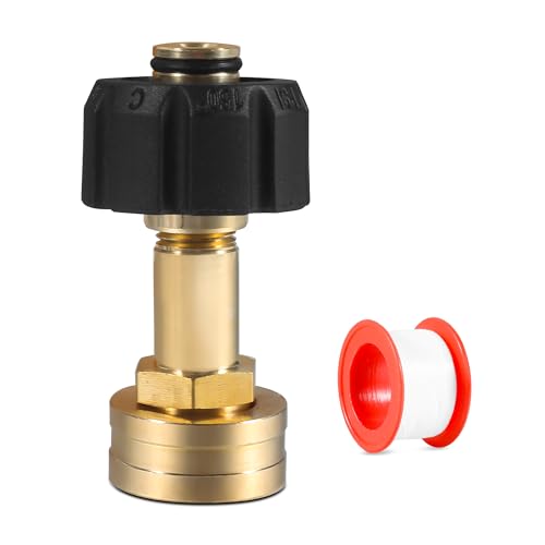 HUTUDAN M22-14mm x 3/4” FGH Female Hose Adapter, Durable Brass Female to Female Connector for 3/4 inch Garden Hose, Water Hose - M22 to 3/4” Adapter for Pressure Washer.