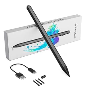Surface Pen - Surface Pro Pen Stylus for Surface Pro 11/9/10/8/X/7/6/5/4/3, USB-C Fast Charge, Draw or Write Like on Paper, Surface Pro 11 Copilot Pen for Surface Go 2/3/4/Book/Laptop/Studio