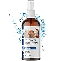 BMUT 1x 100ml Kolloidales Silberspray für Haustiere – Hund, Katze, Pferd – Wundspray – Gegen Juckreiz– Milben – 40 ppm