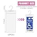 Ohleats 2PCS Handicap Placard Holder for Car, Transparent Disabled Parking Permit Protective Cover, Placard Holder with Large Plastic Hanger for Disability Parking, Car Accessories