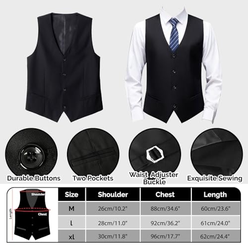 Okabay 17PCS 1920s Mens Costume Gatsby Gangster Vest Roaring 20s Men's Accessories Set,1920s Mens Costume Gatsby Waistcoats Accessories Suit