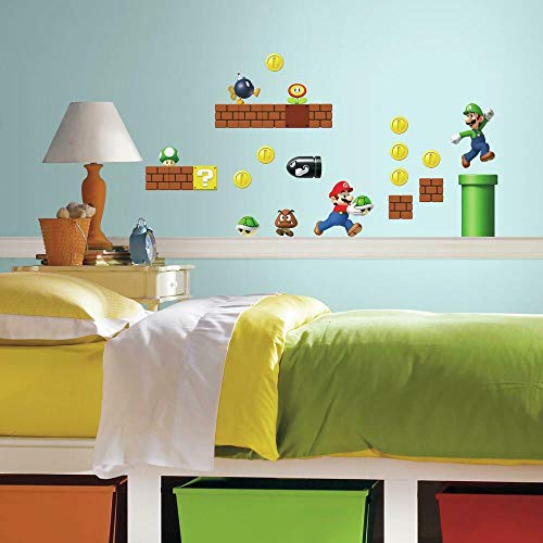 RoomMates RMK2351SCS Nintendo Nieuwe Super Mario Bros Bouw een Scène Peel and Stick Muurstickers - Afbeelding 5