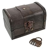 Portabilité sans effort : ce coffre de rangement en bois est léger et facile à déplacer, idéal pour une rapide dans les escape games ou comme boîte vintage avec serrure pour ranger des objets personnels, un organiseur de bijoux en bois, un coffre en bois pour escape game