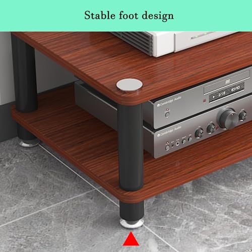 Meuble rack audio ouvert et rangement pour composant stéréo de divertissement - 7