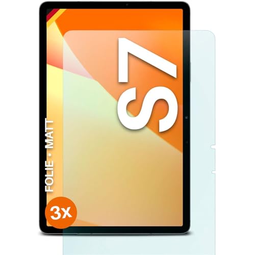 moex® FlexProtect Schutzfolie matt kompatibel mit Samsung Galaxy Tab S7 Folie gegen Reflexionen, Anti Reflex Bildschirmschutz, matte Bildschirmfolie, robust & Kratzfest – 3 Stück