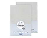 Julius Zöllner 8380347510 Jersey Spannbetttuch Doppelpack für das Kinderbett, Gr. 60x120 / 70x140, hellgrau
